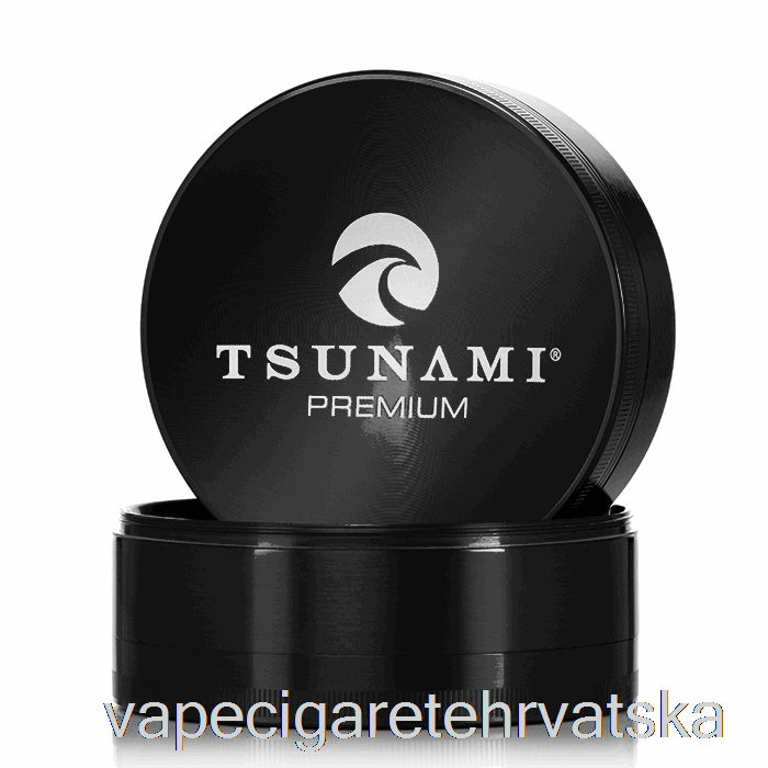Vape Cigarete Tsunami 3,9 Inča 4-dijelni Utopljeni Gornji Mlin Crni (100 Mm)